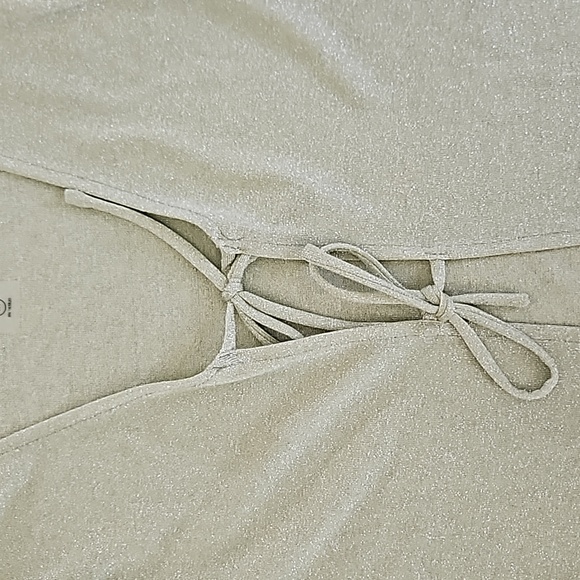 BRAND NEW MONTCE GLITTER SHIMMER COVER UP TOP BLOUSE SHIRT SZ M $125 - Picture 4 of 5